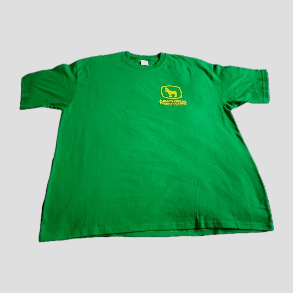 Vintage Juan's Deere Parody Shirt Size 2XL Green Puerto Vallarta Mexico